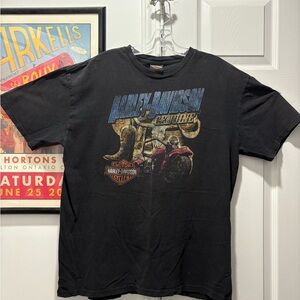 Harley-Davidson Black and Blue Graphic Tee